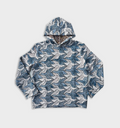 "METAMORPHOSIS II" - HOODIE - BLU / WHITE
