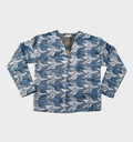 "METAMORPHOSIS II" - CARDIGAN - BLU / WHITE