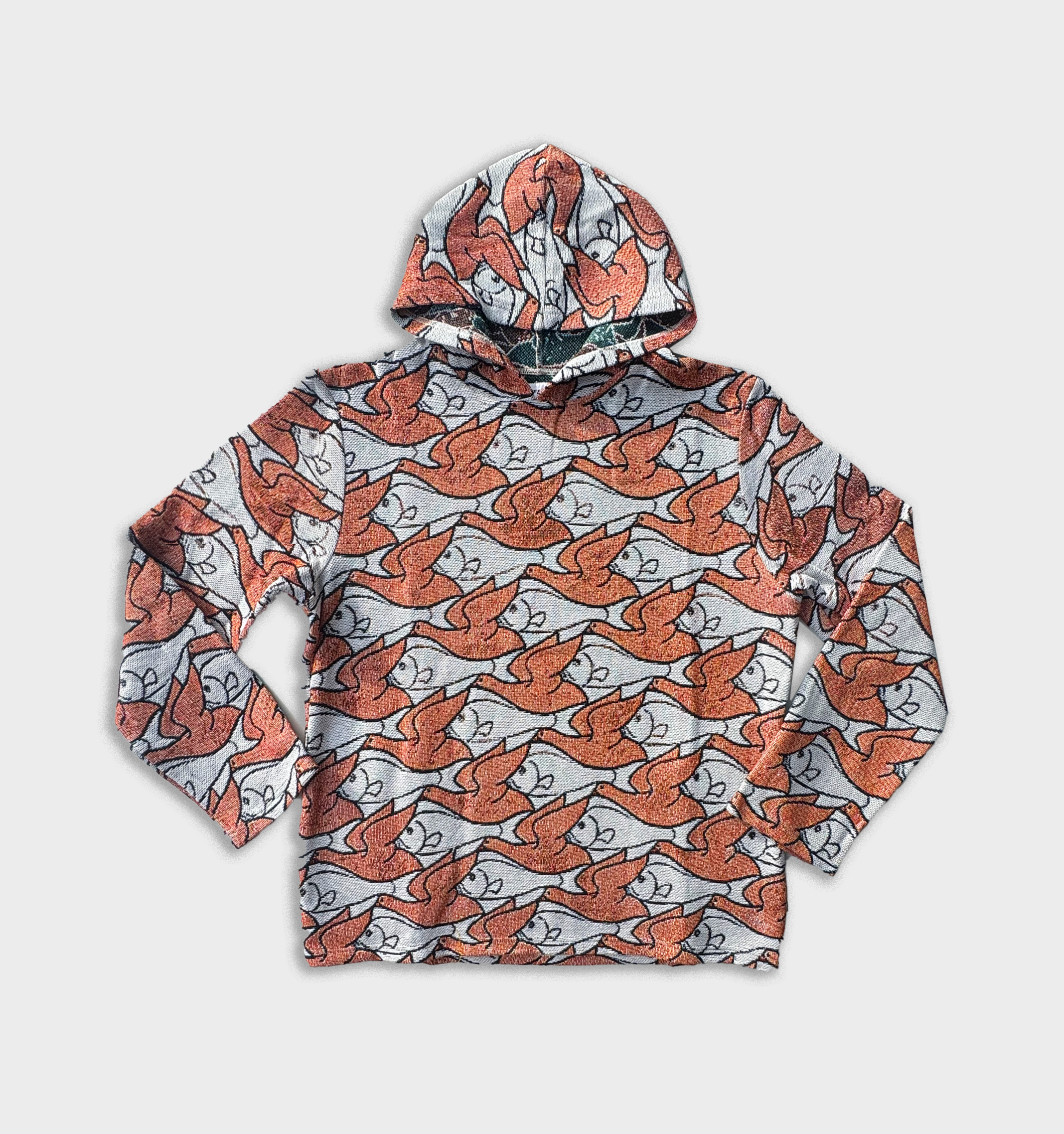 "METAMORPHOSIS II" - HOODIE - ORG / WHITE